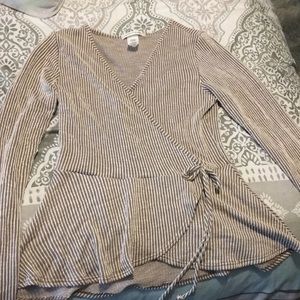 Striped junior’s blouse